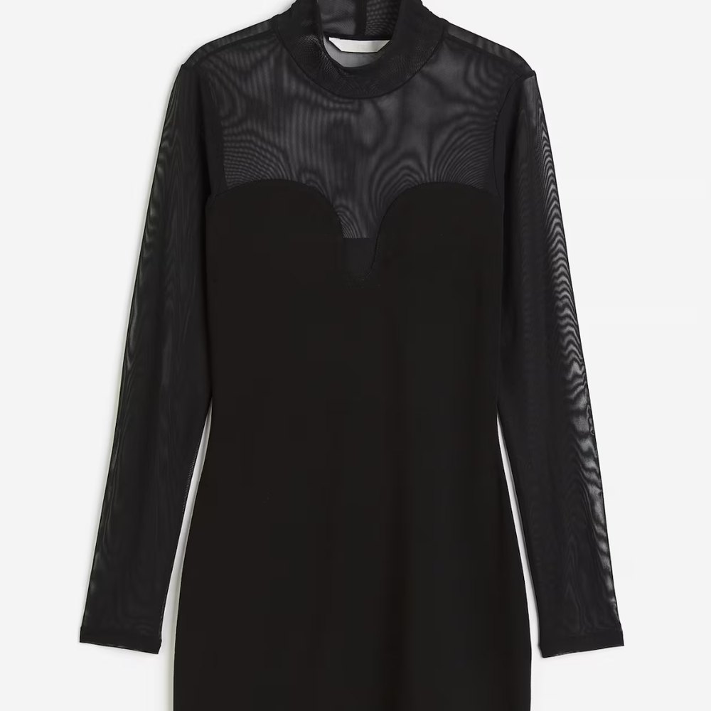 Mesh Detail Body-con Dress